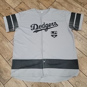 Los Angeles DODGERS x KINGS Baseball Hockey SGA XL Jersey MLB Gray"" READ""DESC.